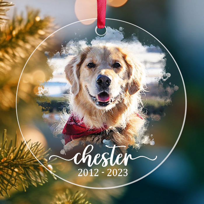 Dog Photo Memorial Ornament | Dog in Memory of Ornament