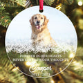 Dog Photo Memorial Ornament | Forever in Our Hearts Dog Ornament