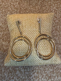 Double Gold Tone Hoop Earrings