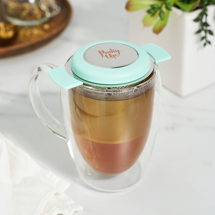 Double Winged Universal Loose Leaf Tea Infuser w/ Lid