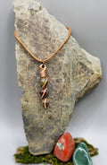 Dragon Blood stone delicate wrapped pendant