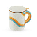 Everlee Speckled Ceramic Mug with Tea Infuser and Lid