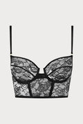 Flashback Lace Bustier Black