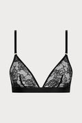 Flashback Lace Triangle Bra Black