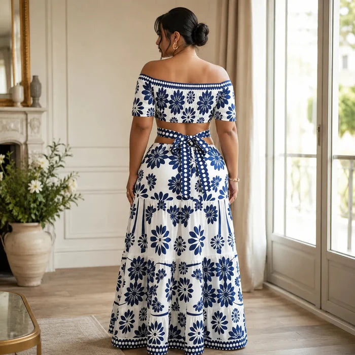 Florena – Off Shoulder Printed Maxi