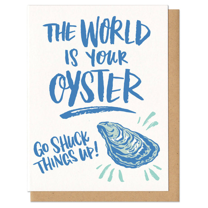 Frog & Toad Press - The World is Your Oyster Greeting Card