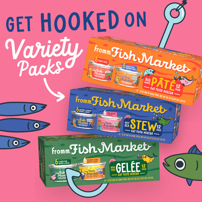 Fromm Fish Market High Tide Gelée Cat Food Mixers Variety Pack