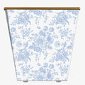 Garden Toile Cachepot Candle: Blue / Amber