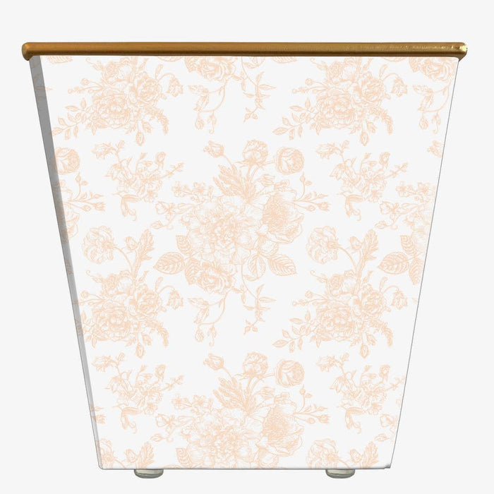 Garden Toile Cachepot Candle: Blue / Amber