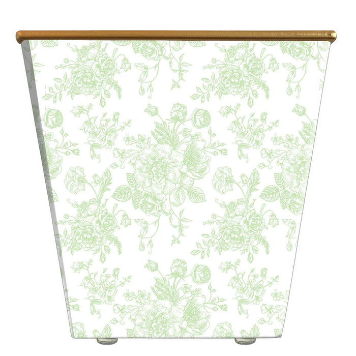 Garden Toile Cachepot Candle: Blue / Amber