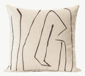 Geometric Square Modern Throw Pillows for Couch, Beige Decorative Throw Pillows, Large Contemporary Throw Pillow for Interior Design-Paintingforhome