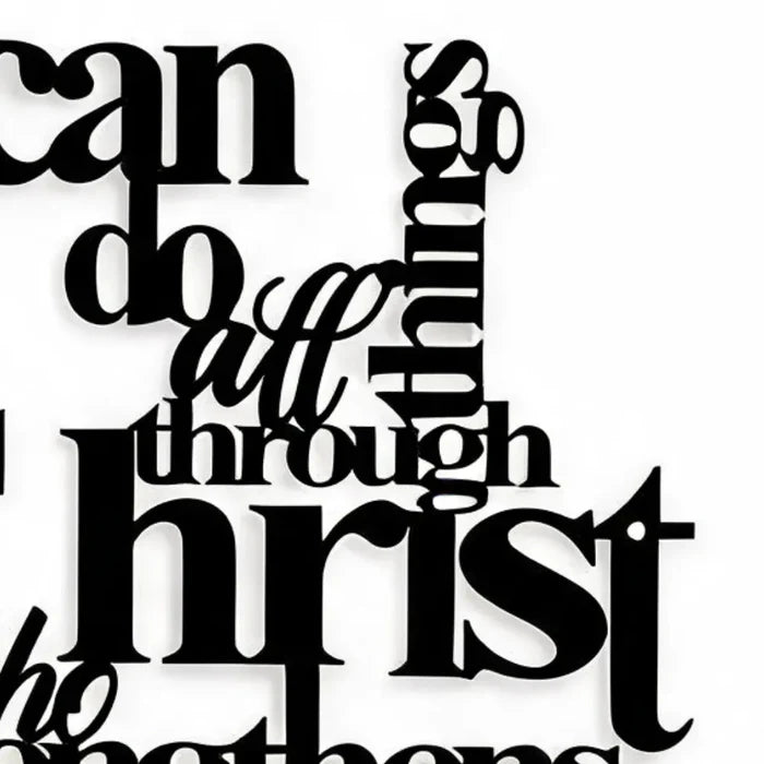 Graceline – Philippians 4:13 Layered Scripture Wall Art