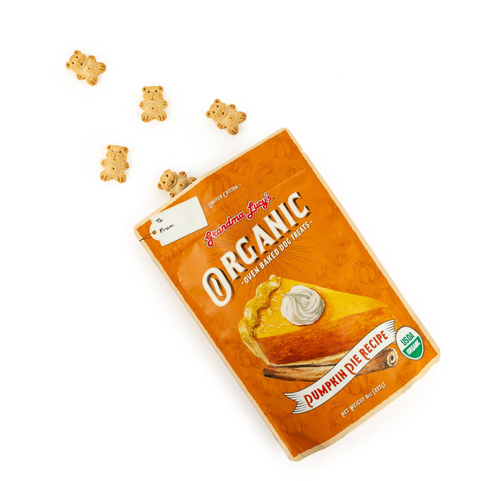 Grandma Lucy's - ORGANIC Baked Dog Treats (Wheat Free) - Pumpkin Pie - 8oz