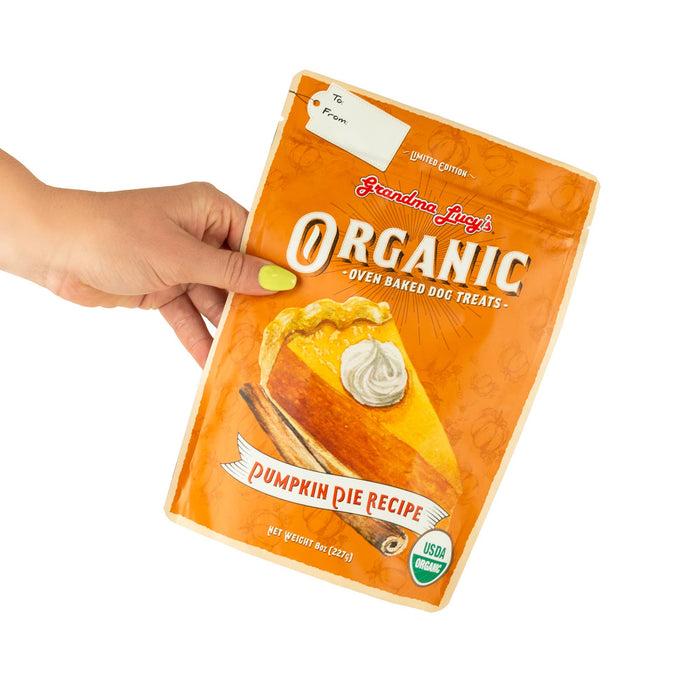 Grandma Lucy's - ORGANIC Baked Dog Treats (Wheat Free) - Pumpkin Pie - 8oz