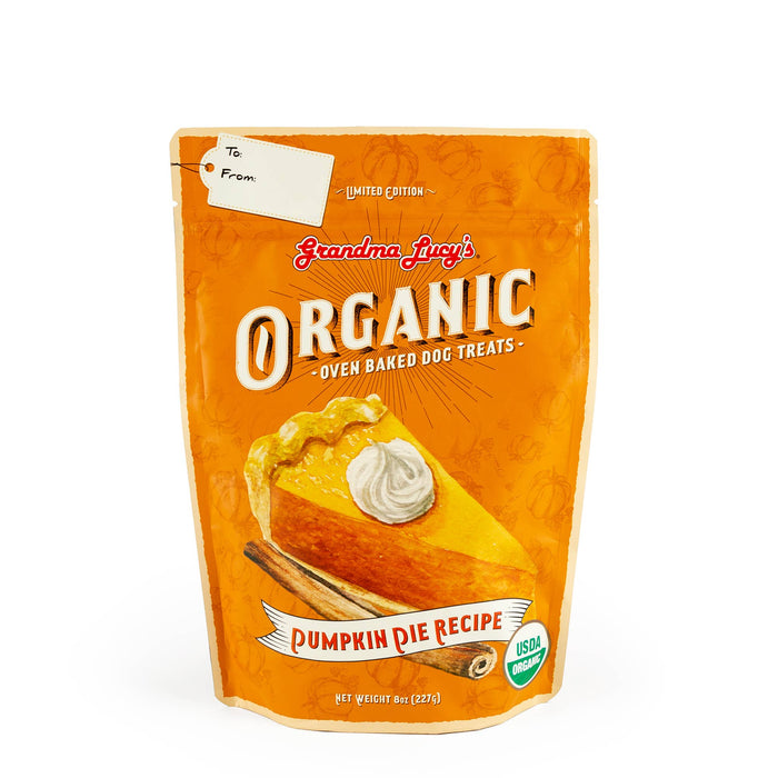 Grandma Lucy's - ORGANIC Baked Dog Treats (Wheat Free) - Pumpkin Pie - 8oz