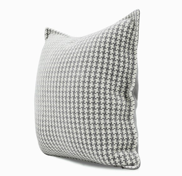 Gray Chequer Modern Sofa Pillows, Large Decorative Throw Pillows, Contemporary Square Modern Throw Pillows for Couch, Abstract Throw Pillow for Interior Design-Paintingforhome