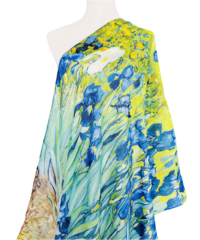 Green-Blue Irises Scarf