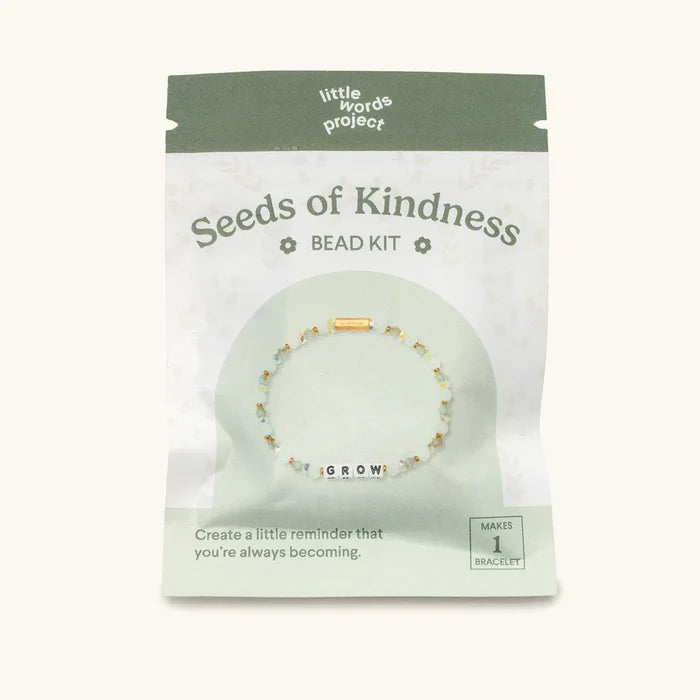 Grow Bead Kit — flat-lay of loose beads in earthy green and neutral tones