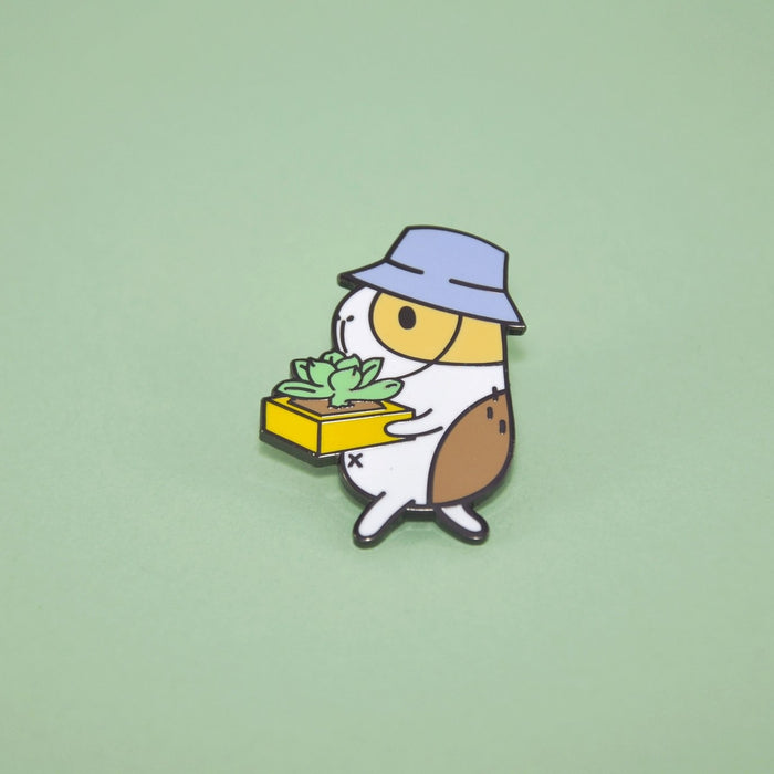 Guinea Pig Succulent Enamel Pin