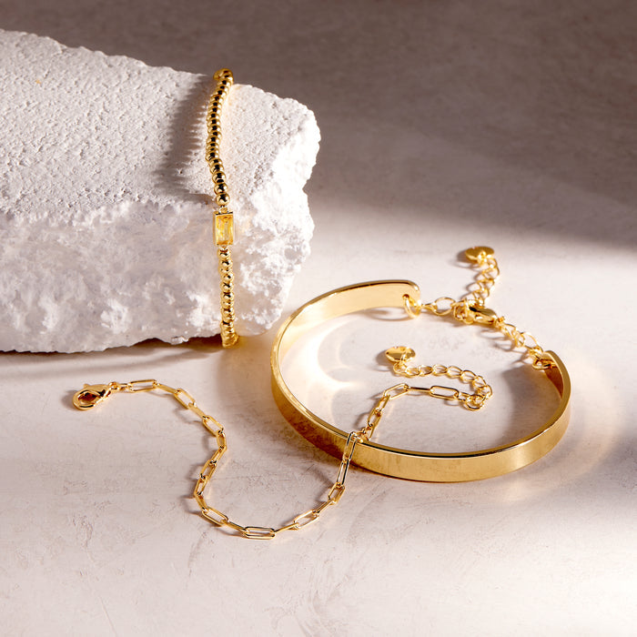 Gwen Date Cuff Bracelet Stack Set