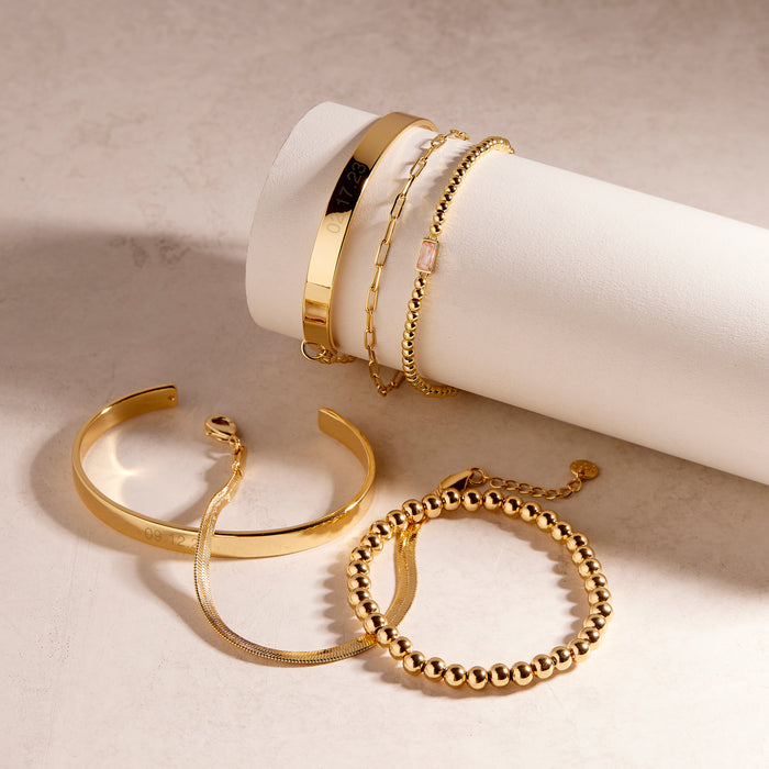 Gwen Date Cuff Bracelet Stack Set