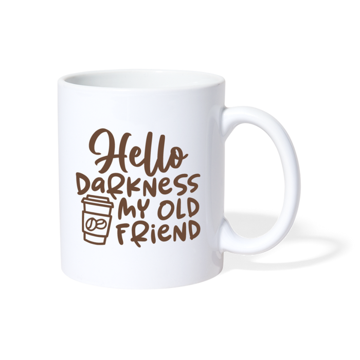 Hello Darkness Funny Coffee Coffee/Tea Mug - white