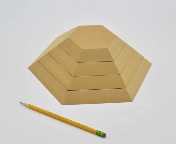 Hexagon Stack of 4 GR Pottery Forms