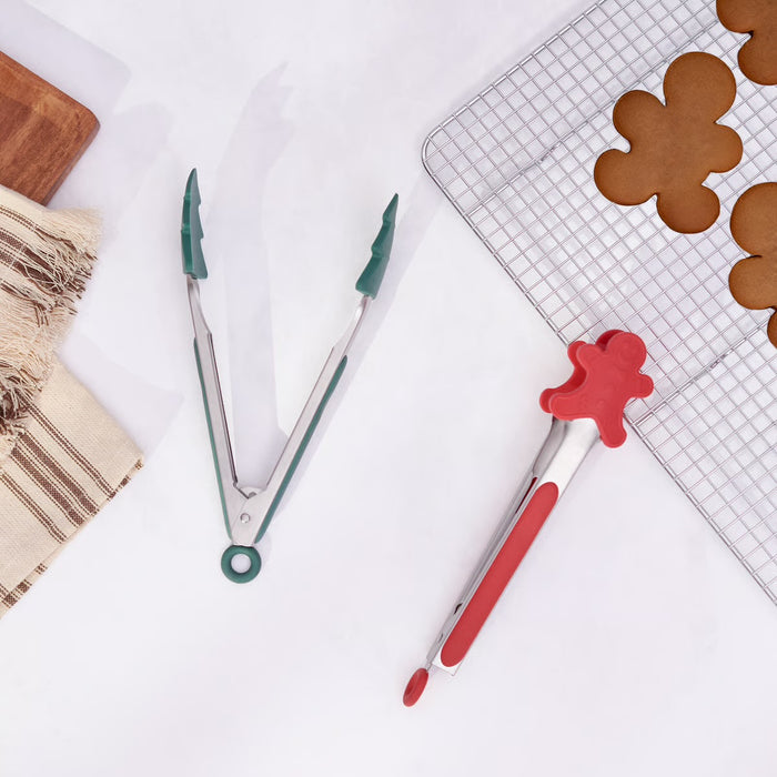 Holiday Baking Tongs S/2