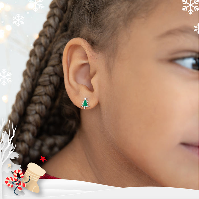 Holiday Magic Kids / Girls Earrings Jewelry Set - Sterling Silver