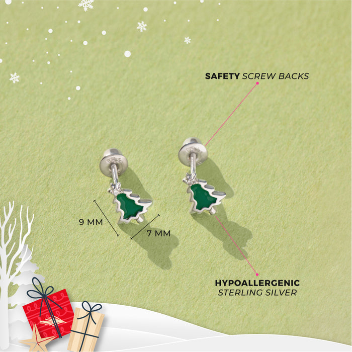 Holiday Magic Kids / Girls Earrings Jewelry Set - Sterling Silver
