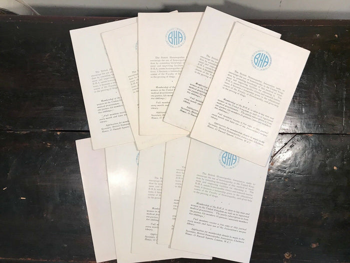 HOMOEOPATHY - BRITISH HOMOEOPATHIC ASSN JOURNALS - 10 Original Journals, 1953