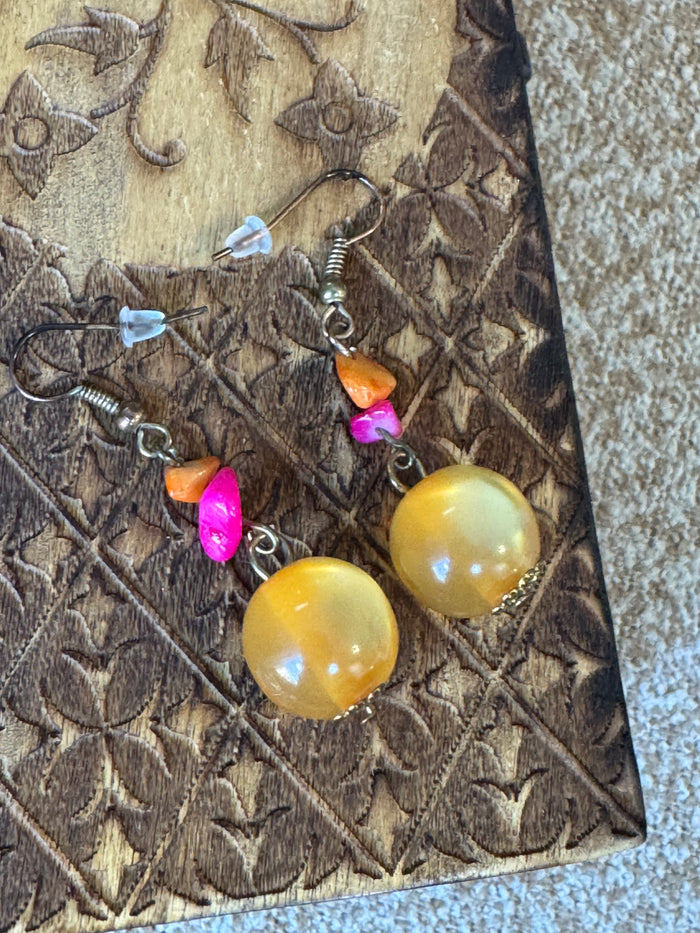 Honey Calcite Drop Earrings
