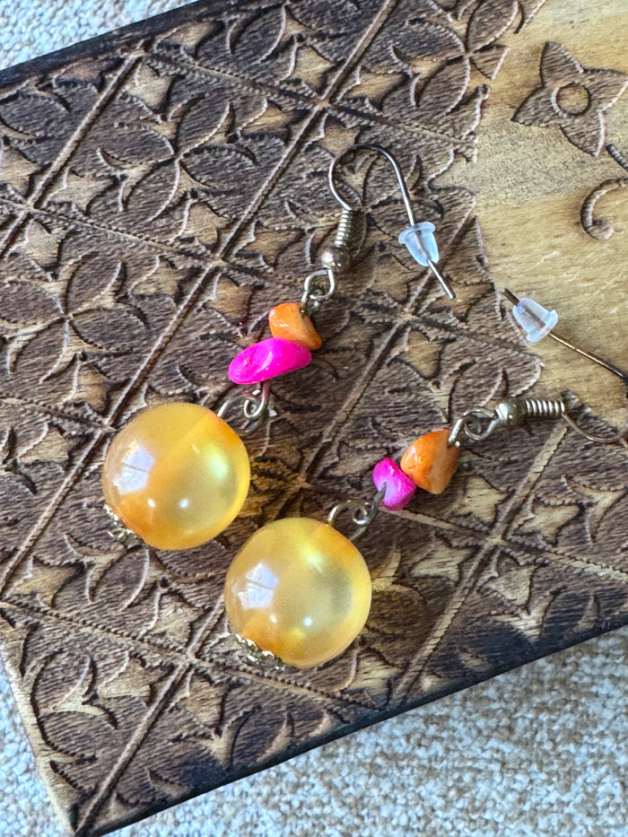 Honey Calcite Drop Earrings