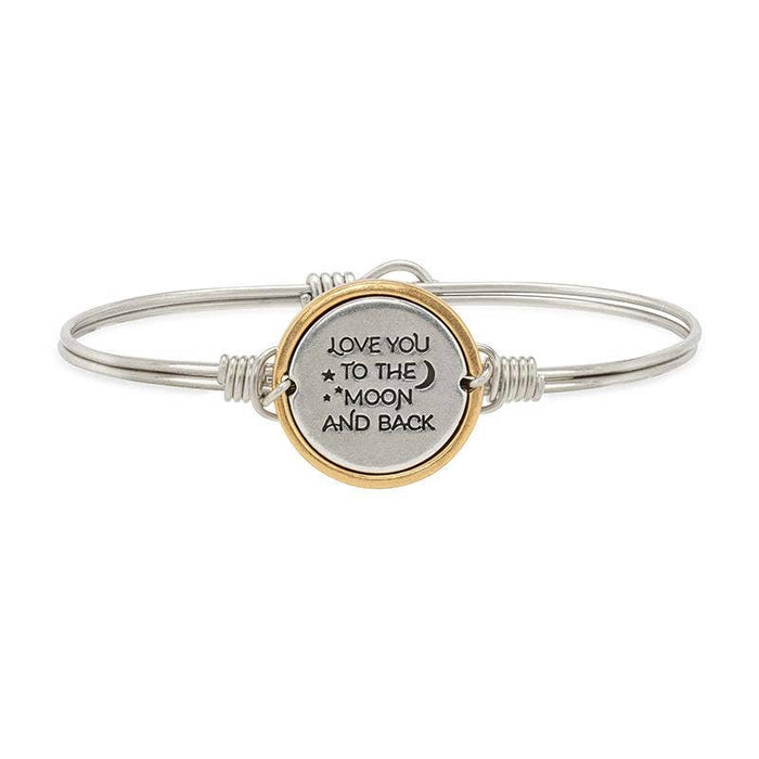 I Love You to The Moon and Back Bangle Bracelet