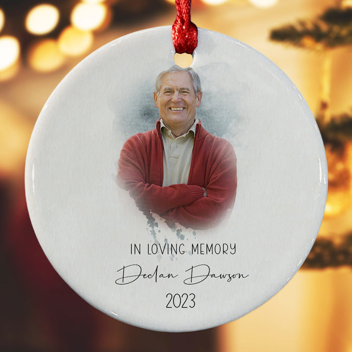 In Loving Memory Ornament With Picture | Ornament Memorial Loved One