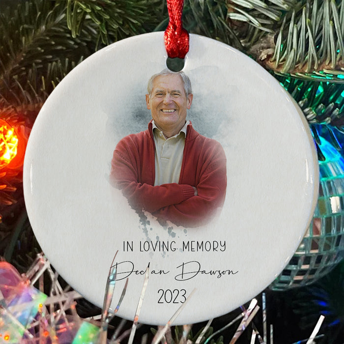 In Loving Memory Ornament With Picture | Ornament Memorial Loved One