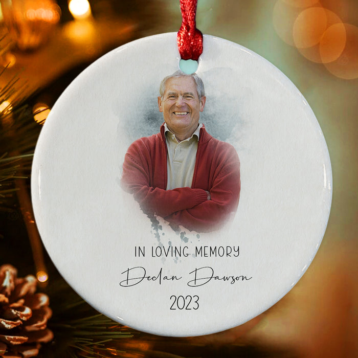 In Loving Memory Ornament With Picture | Ornament Memorial Loved One