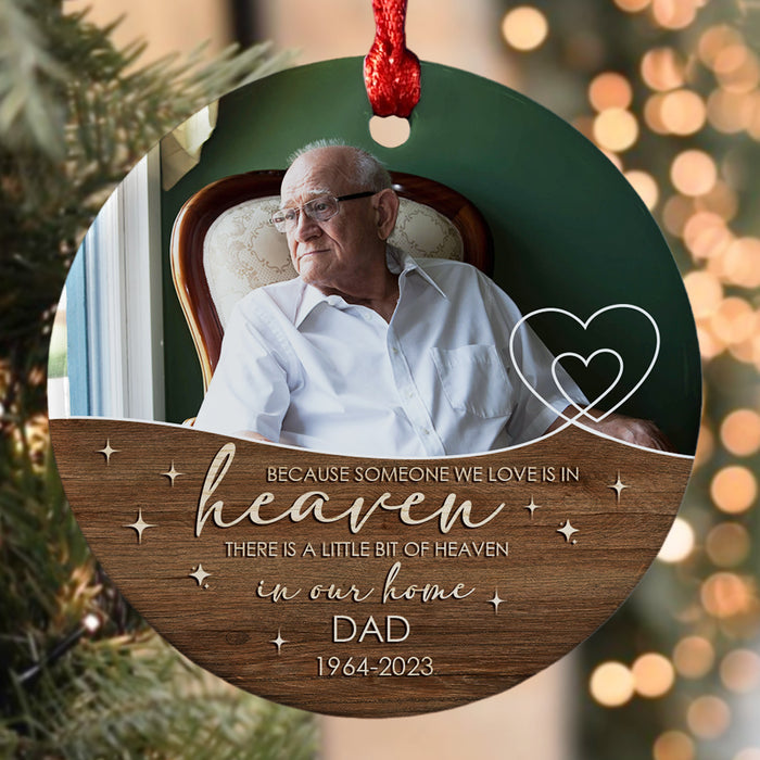 In Memory of Dad Ornaments | Custom Memorial Ornaments With Picture
