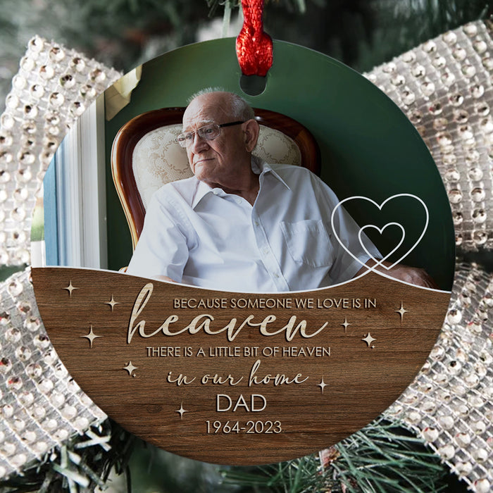 In Memory of Dad Ornaments | Custom Memorial Ornaments With Picture