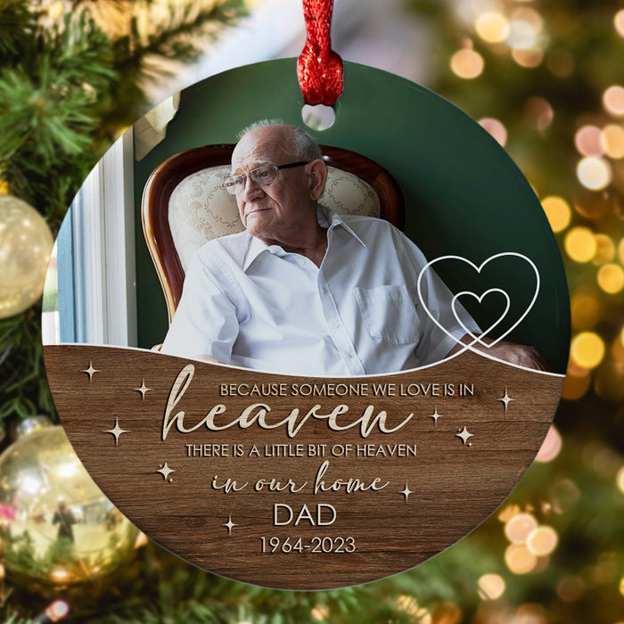In Memory of Dad Ornaments | Custom Memorial Ornaments With Picture