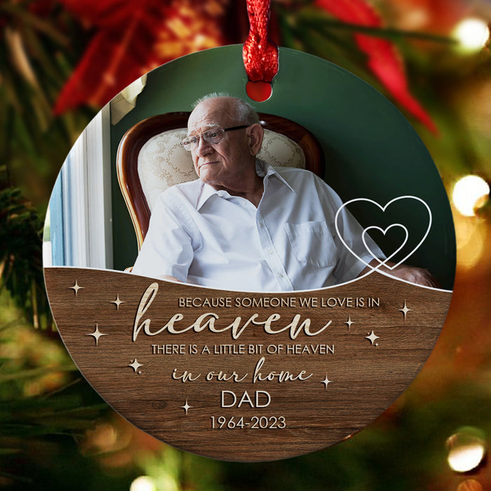 In Memory of Dad Ornaments | Custom Memorial Ornaments With Picture