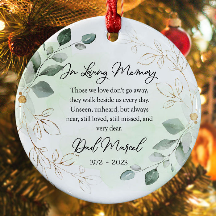 In Memory of Dad Ornaments | Sympathy Ornaments