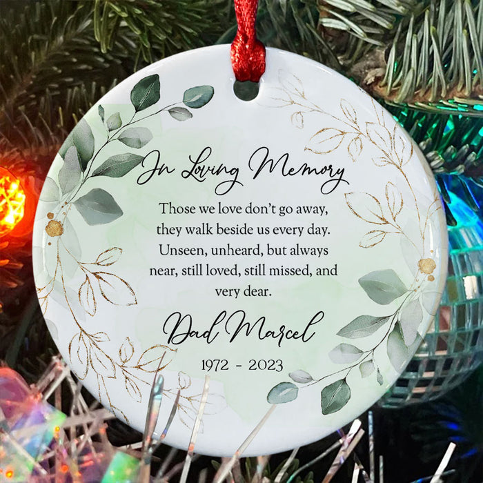 In Memory of Dad Ornaments | Sympathy Ornaments