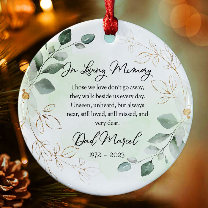 In Memory of Dad Ornaments | Sympathy Ornaments