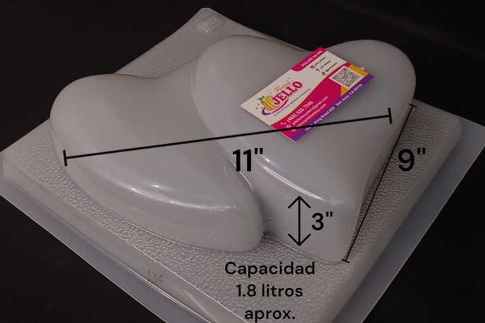 J-438 Molde  Jumbo  Corazón Doble
