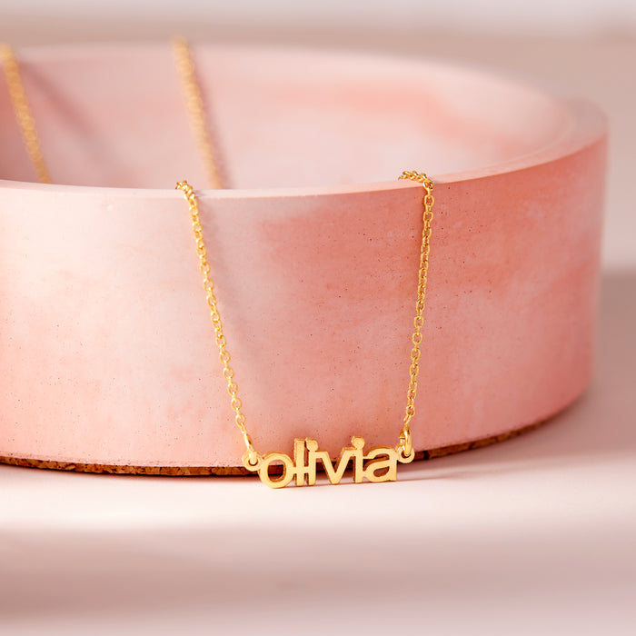 Jeannie Nameplate Necklace