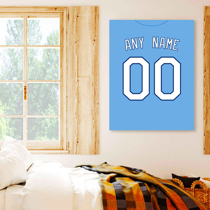 Kansas City Jersey Custom Canvas Print Wall Art for Boy Girl Men Women Baseball Personalized Canvas Art