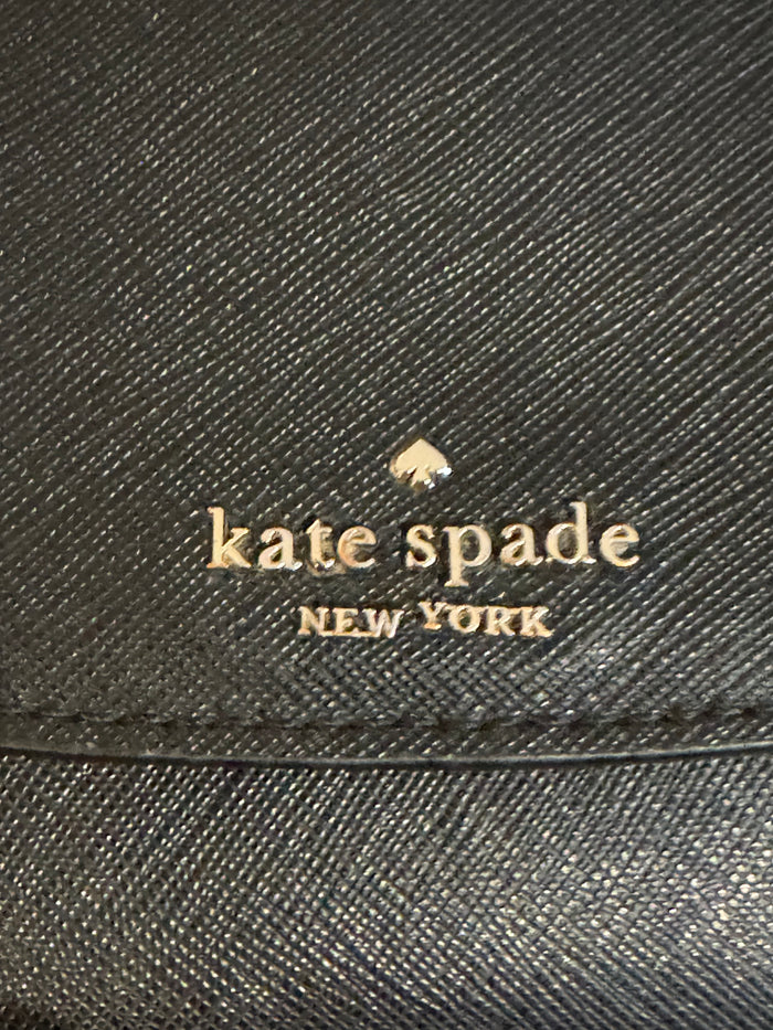 Kate Spade New York Laurel Way Winni Crossbody — Black Saffiano Leather with Gold-Tone Hardware