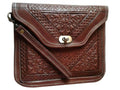 Kharrazine Square Clutch - Brown - Kharrazine Wristlet | Moroccan Corridor