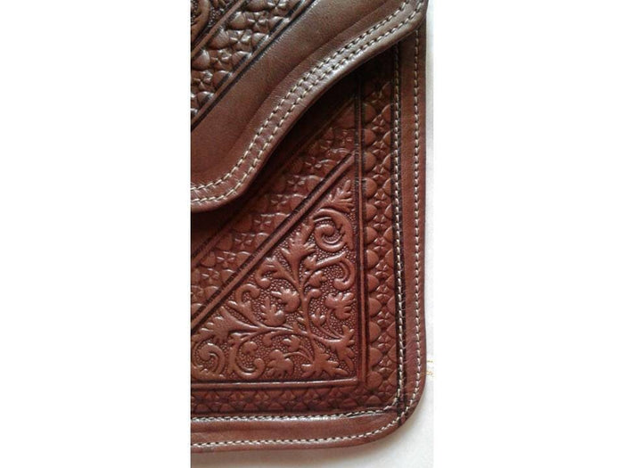 Kharrazine Square Clutch - Brown - Kharrazine Wristlet | Moroccan Corridor